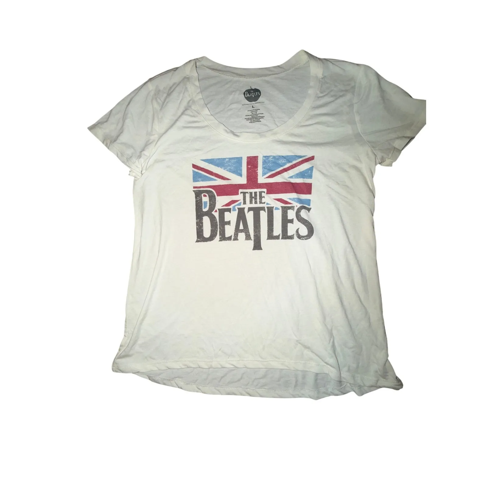 The Beatles Union Jack T Shirt And Lounge Shorts Set Women's, Size L, NWOT White Size L - Image 3