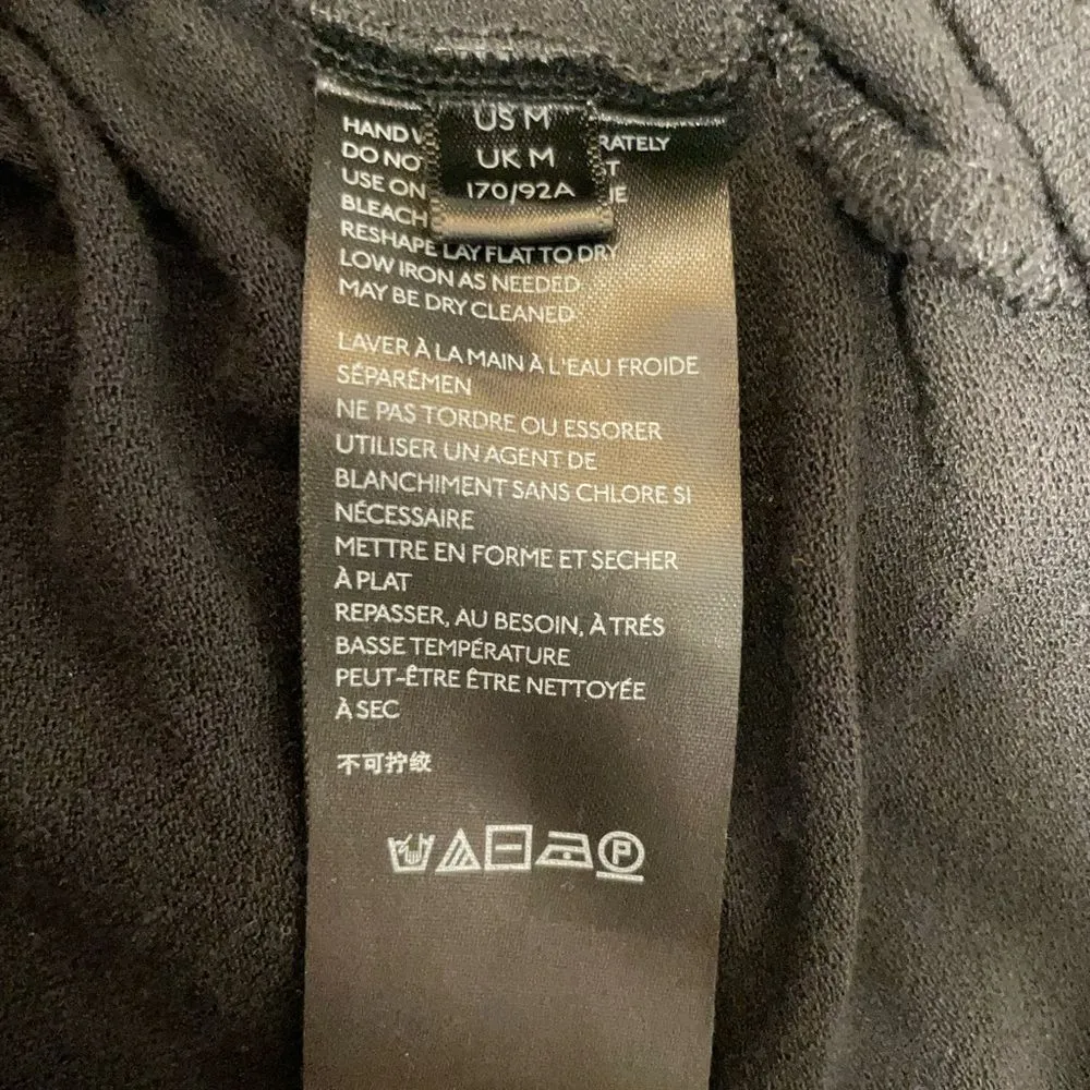 Urban Outfitters Hi-Low V-Neck Long Sleeve Shirt Blouse‎ Black Women’s Medium - Image 5