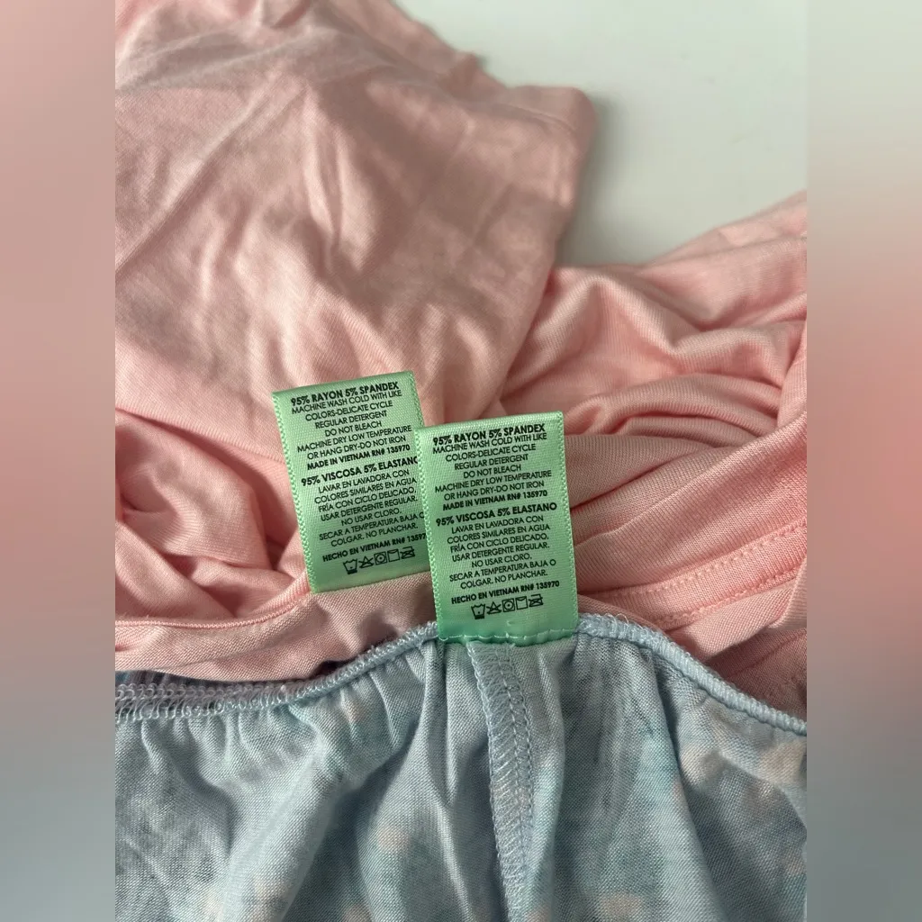 Honeydew Flower Print Super Soft Pajama Shorts Set XS Blue - Image 7