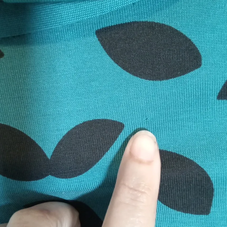 DVF Diane Von Furstenberg Julian Silk Wrap Dress Leaves Teal Size 2 Women - Image 6