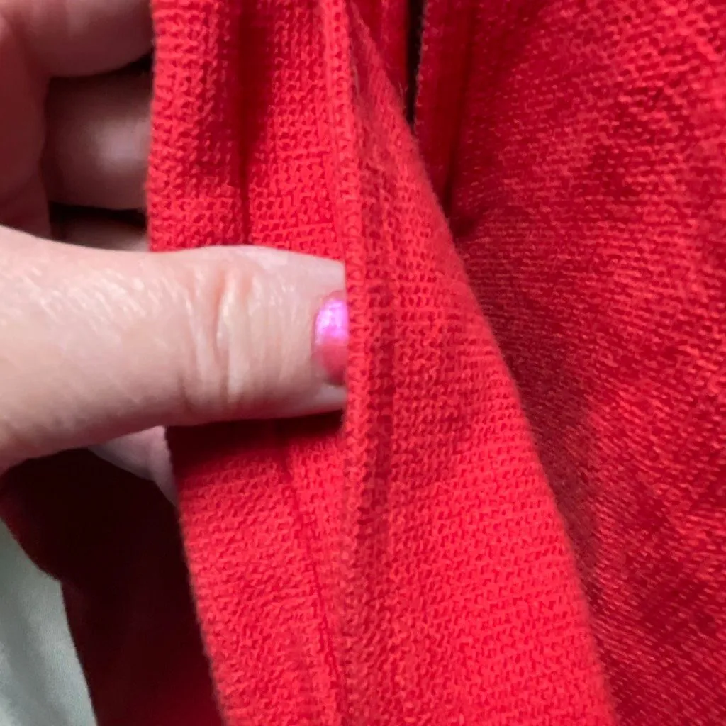 Liz Claiborne Woman size 1X red hooded zip front  top short sleeves. - Image 5