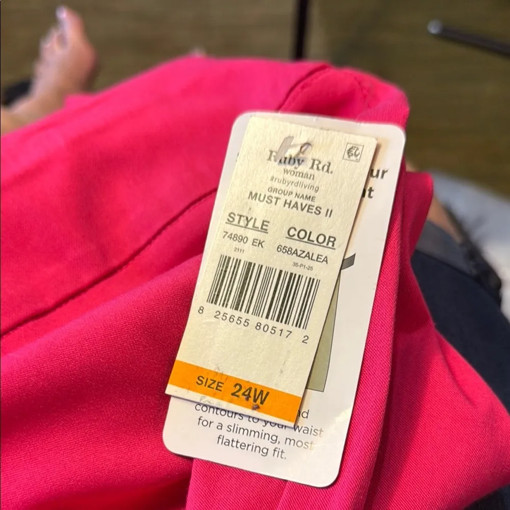 Ruby Rd Pink Bermuda Shorts Tailored Knee - Image 3