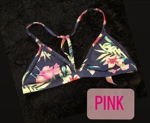 PINK - Victoria's Secret PINK victoria secret bikini top bra floral tropical print women’s Small - Image 3
