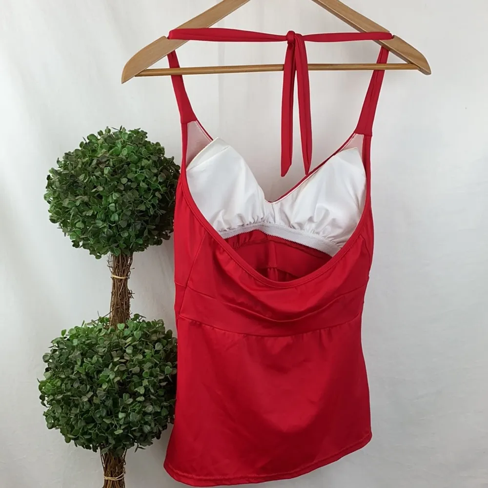 Venus Red Tankini Swim Bathing Suit Top 6 - Image 3