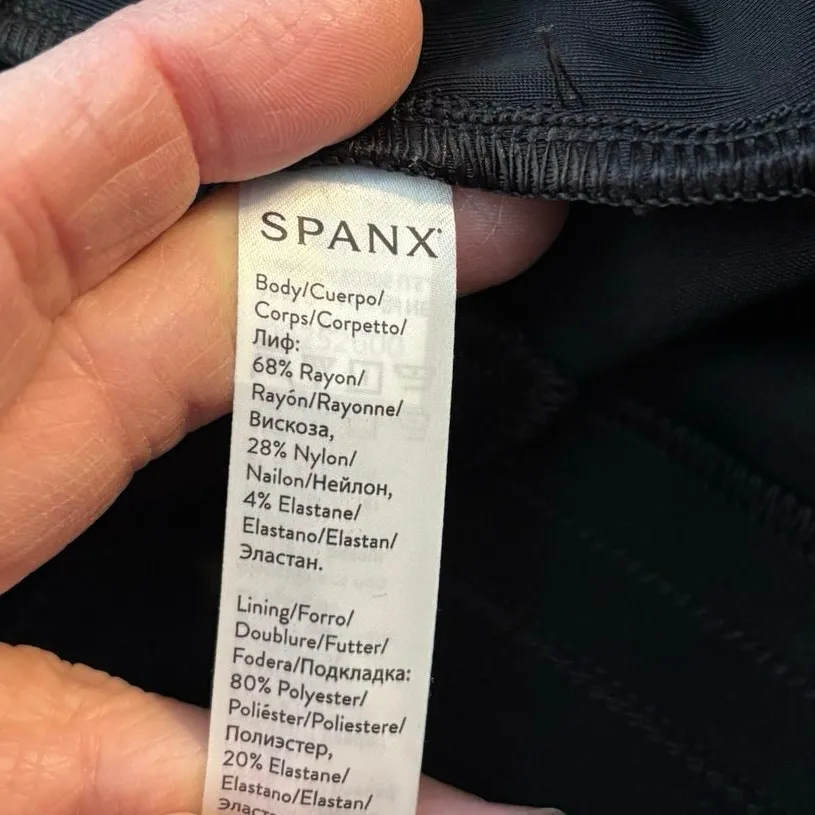 Spanx The Perfect Black Ponte Pant Backseam Skinny Pants 20251R Size M - Image 4