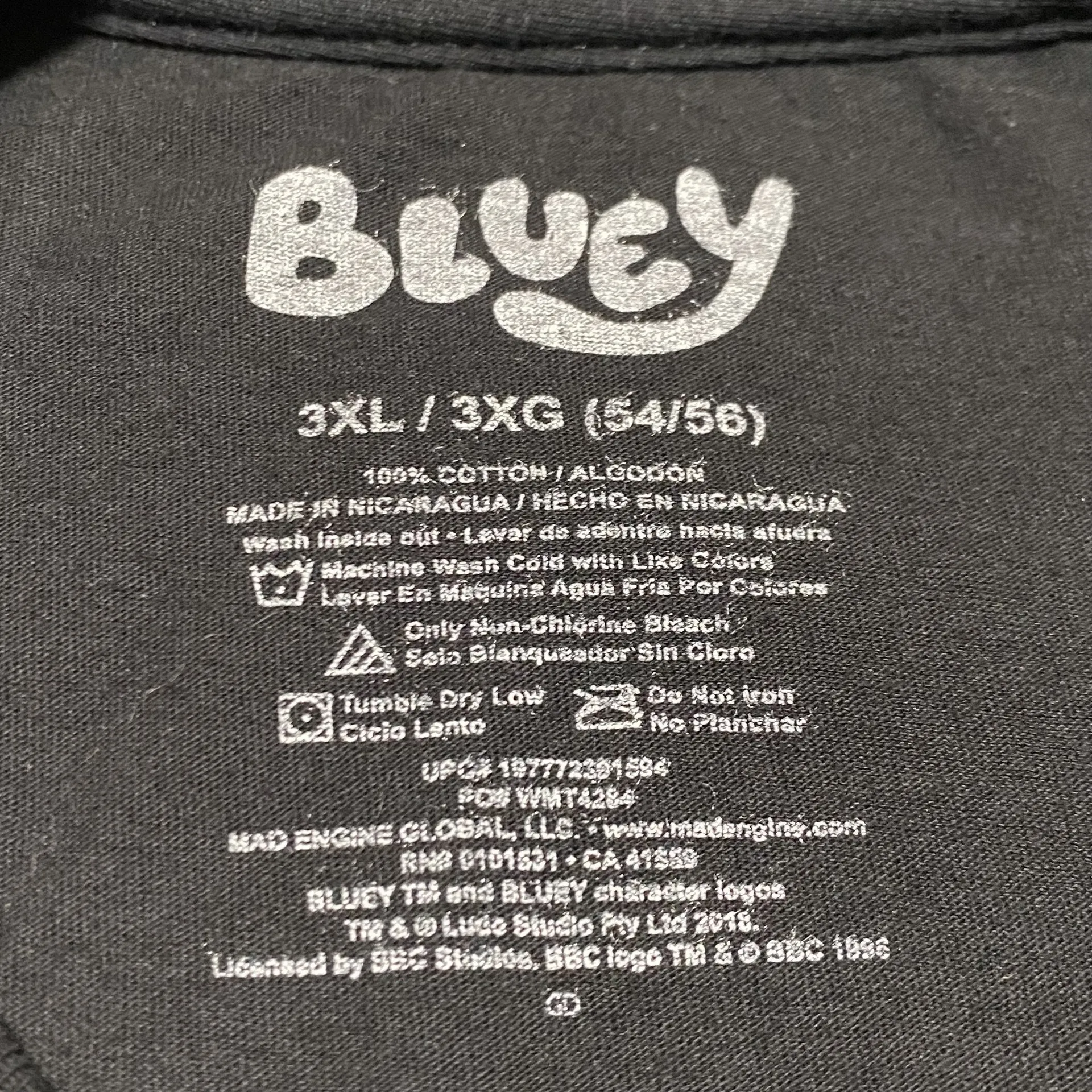 Bluey "This Was The 80's Man" Black Graphic T - Image 3