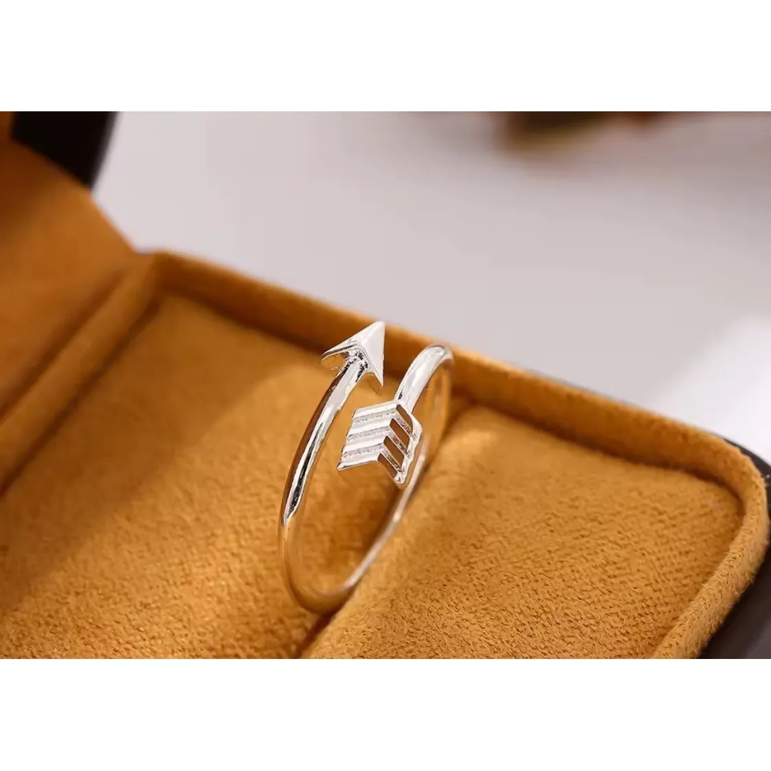 925 Sterling Silver Arrow Adjustable Open Ring NEW - Image 10