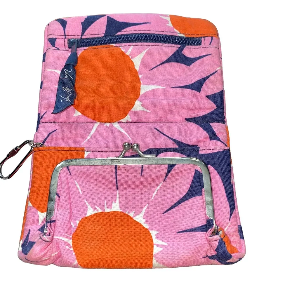 Vera Bradley Loves Me Pouch Folding Wallet Kisslock Coin Purse pink barbiecore - Image 8
