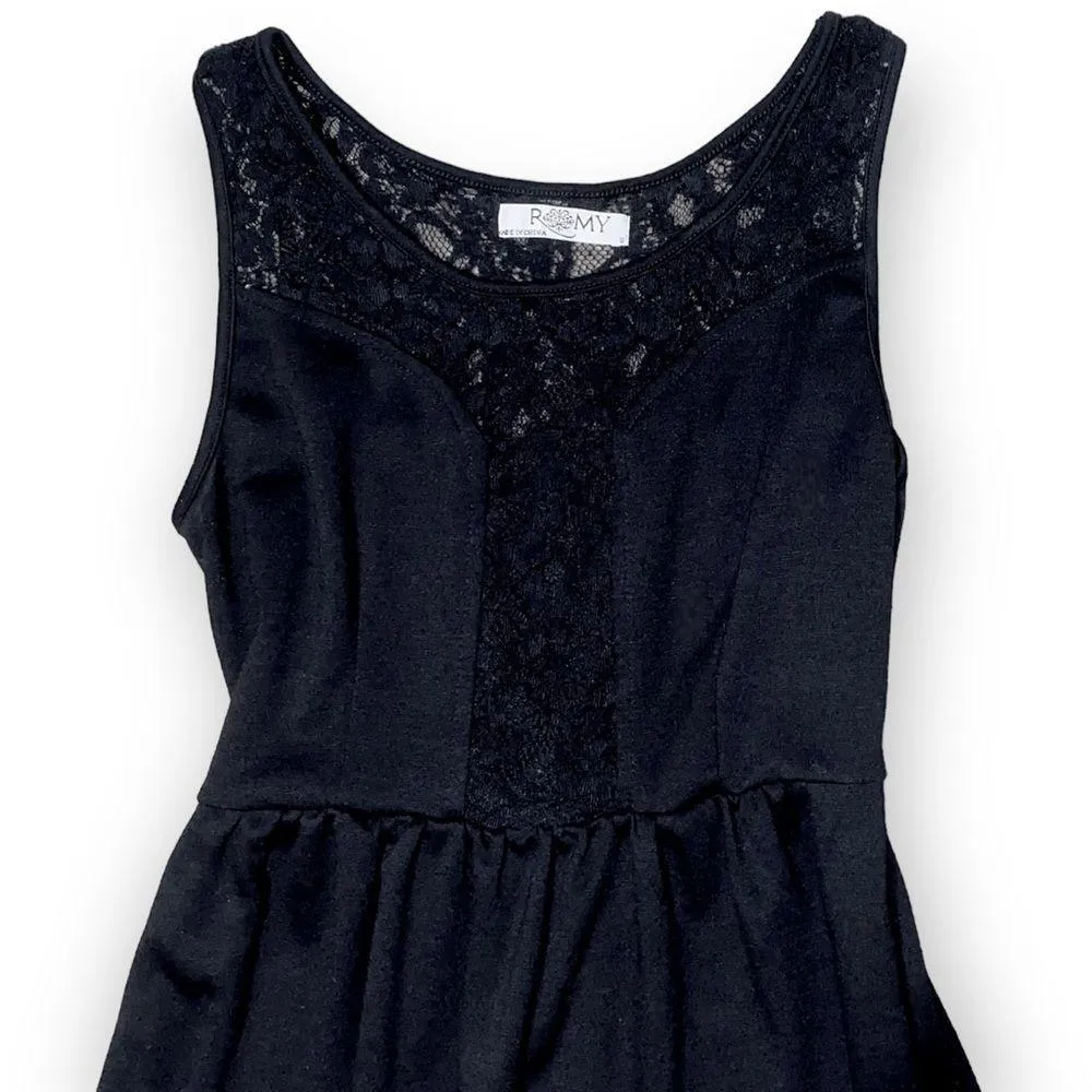 Black Dress with Lace size Small - Image 2
