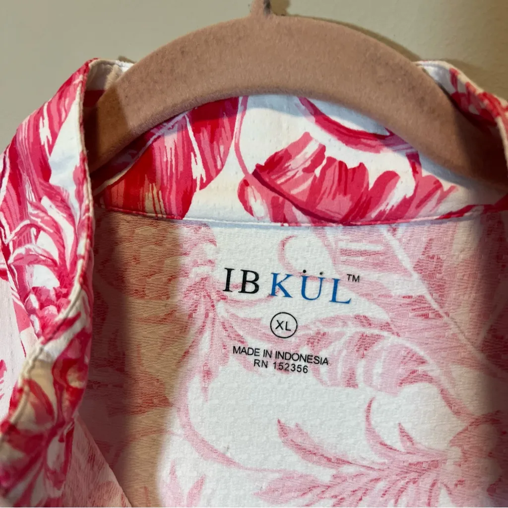 IBKUL Pink Pineapple Quarter Zip Pullover Women’s XL Arm Vent - Image 3