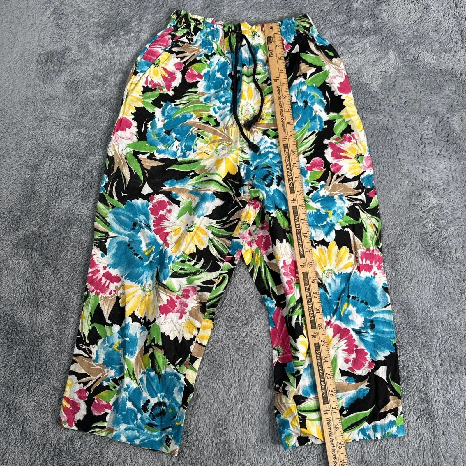 Vintage Tropical Tiki Pants Women's Size Small 9/10 Jerry Leigh California USA - Image 8