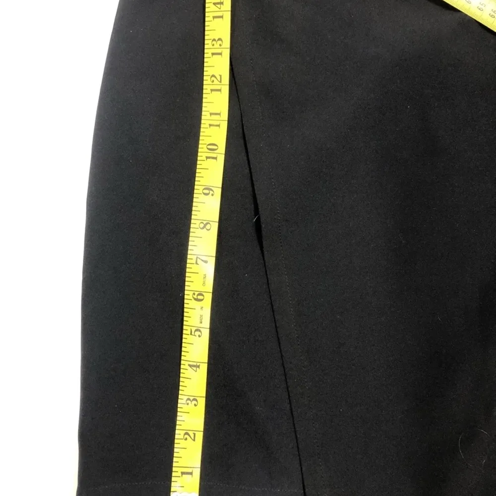 Nordstrom Black Asymmetrical Wrap Mini Skirt - Image 8