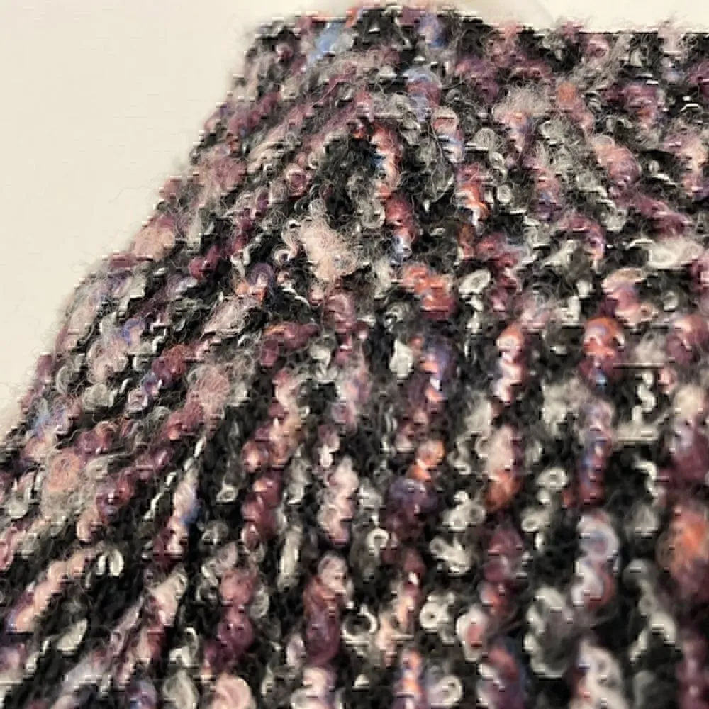 VINTAGE VTG DRESSBARN Various Purple Lilac Black Marled Full Zip Fuzzy Knit Vest - Image 6