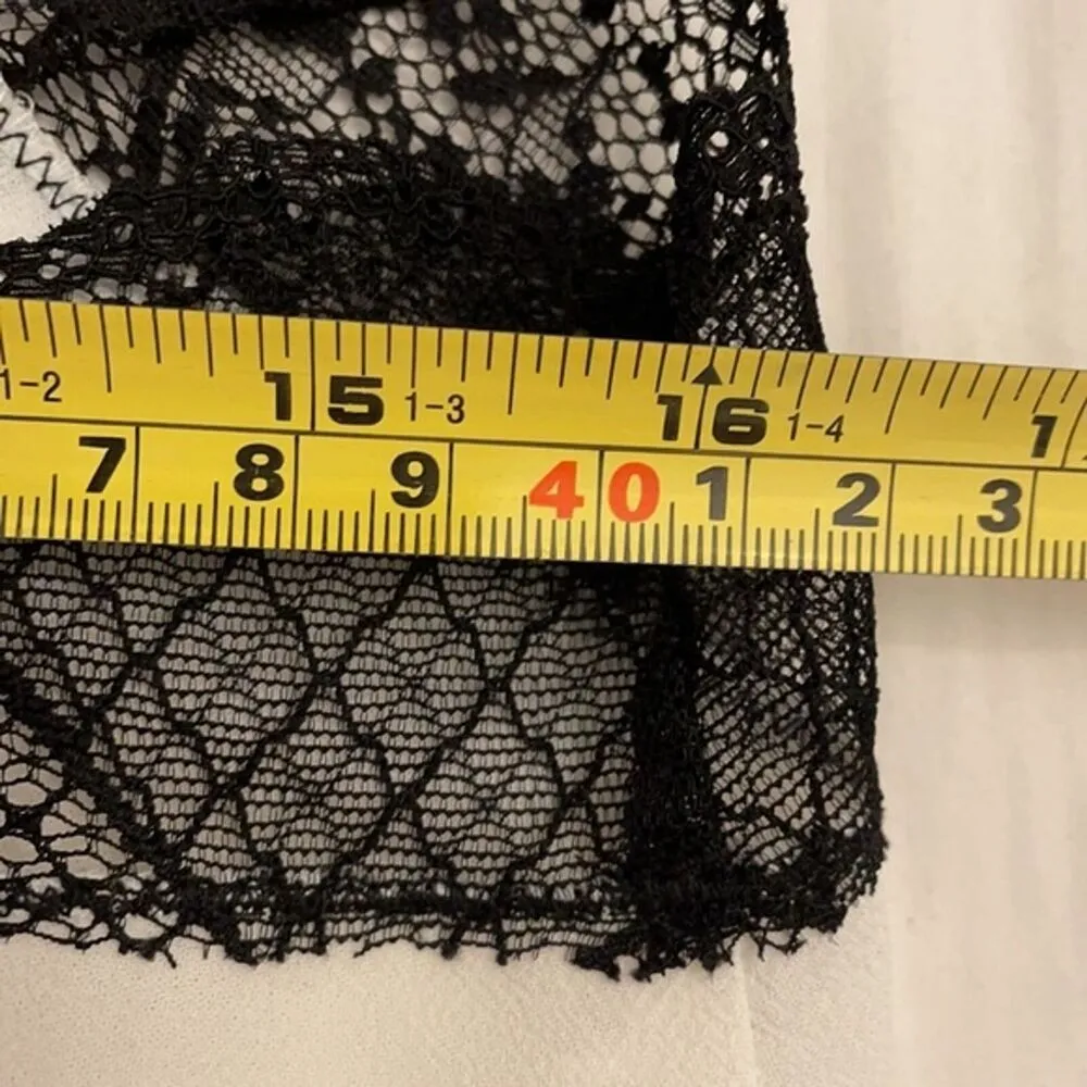 Lemon Tart Stitch Fix Black White Camisole Lace Blouse Womens Small NEW - Image 5