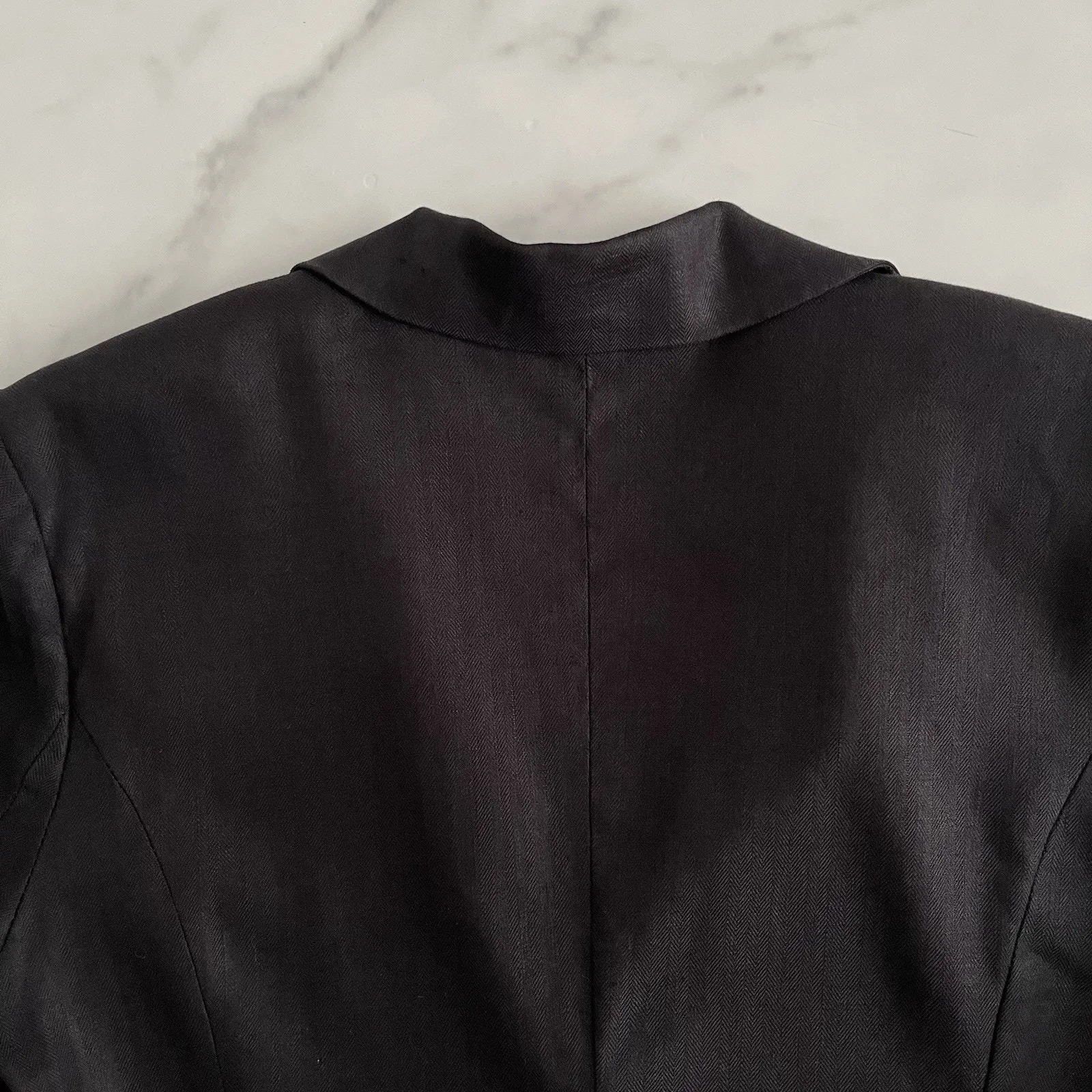 Evereve Brandi Linen Blazer Black Sz Small minimalist casual Chic classic Jacket - Image 8