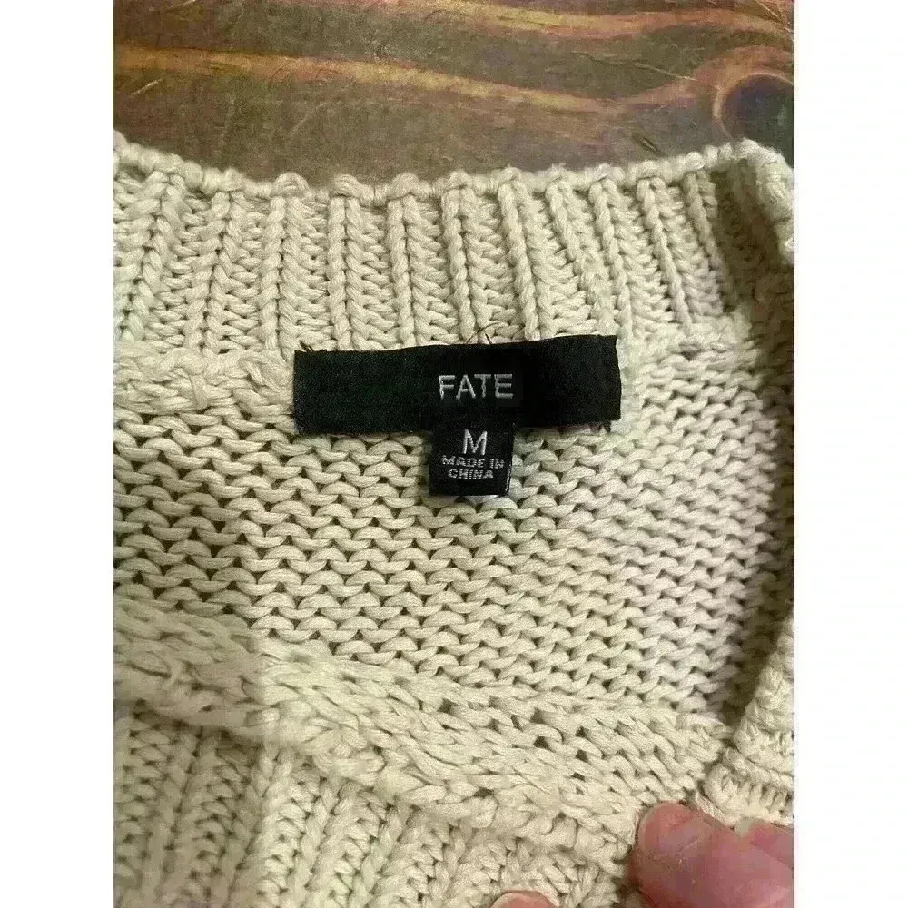 Fate Pink Ombre Distressed Sweater, size medium - Image 5