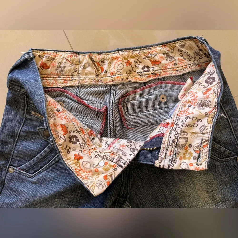 Cocoa Jeans Colombian Jeans Vintage Size USA 6 Acid Wash Jeans. Pockets Button Blue - Image 12