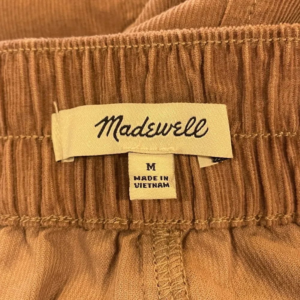 Madewell Corduroy Pull On Tapered Leg Pants in Fig (Mauve) - Image 7