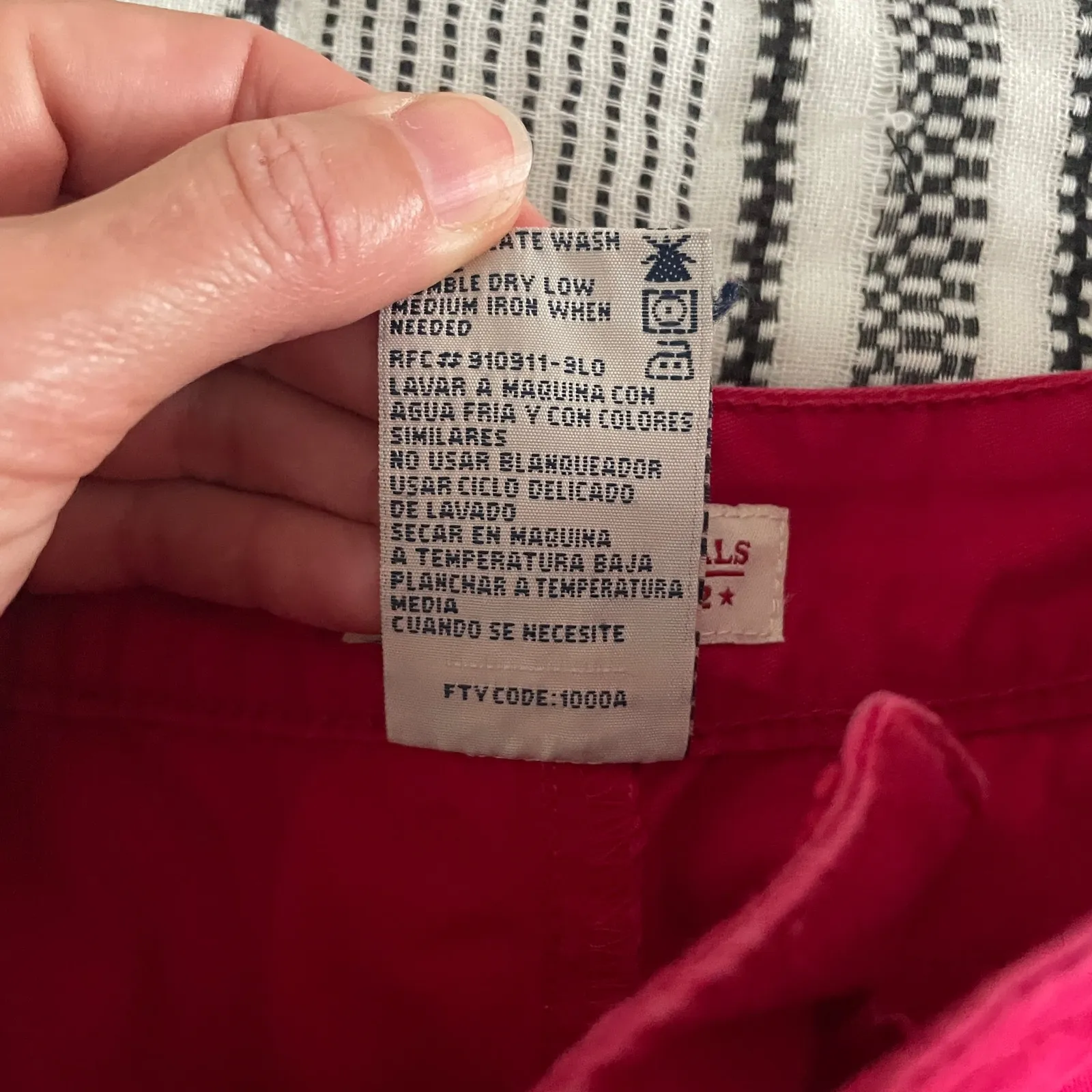 Faded Glory‎ Cargo Mini Skirt sz 8 Med Cotton Utility Red Y2K Hipster Trendy 90s - Image 6