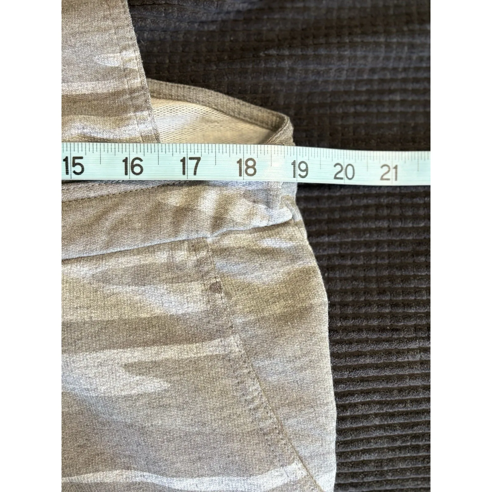 Others Follow Gray Camo Overalls Sweat Tie Waist‎ Size L Pockets Cuffed Crop - Image 6