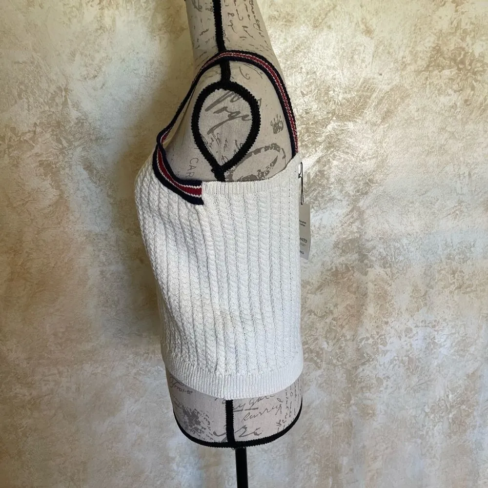 MANGO sweater tank top cotton blend Sz XL - Image 5