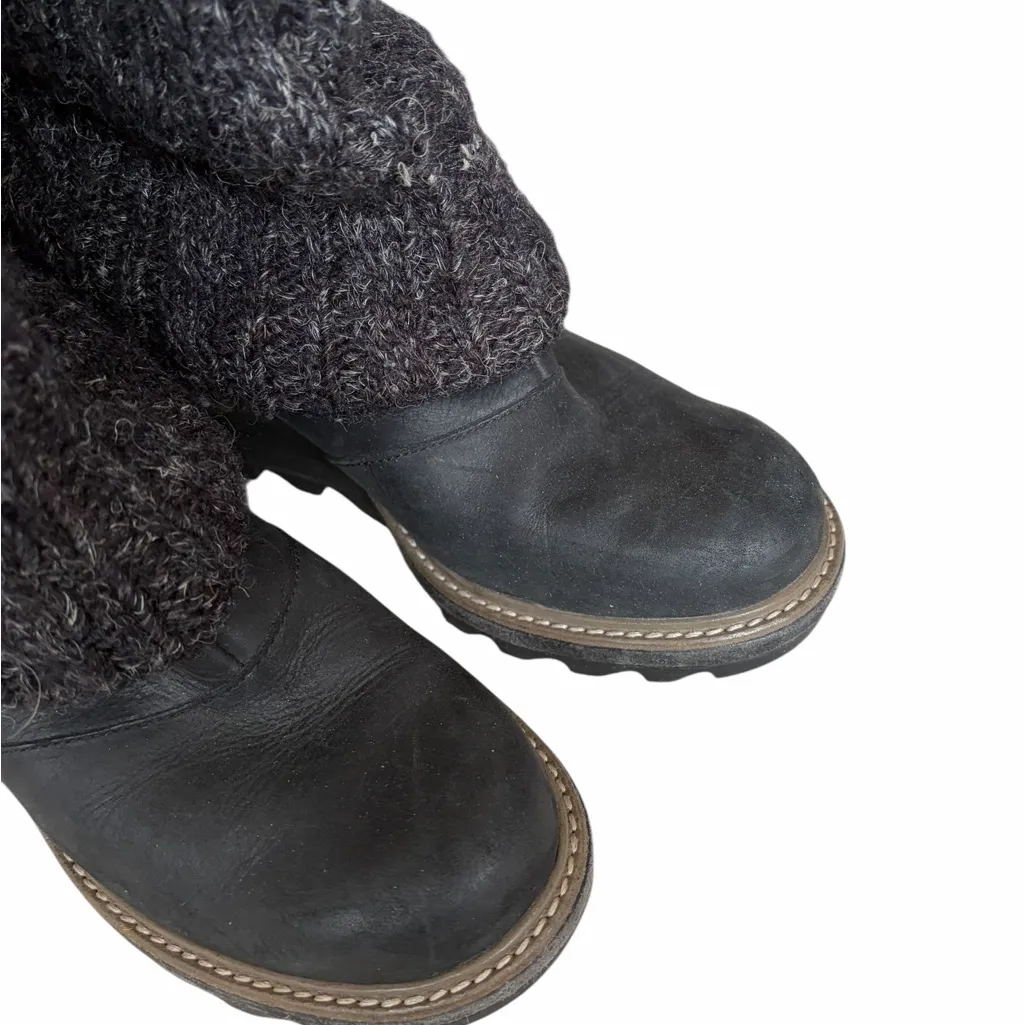 Sorel  Womens Black Knit Bear Pattern Leg Warmers Boot Toppers Size 8.5 - Image 6