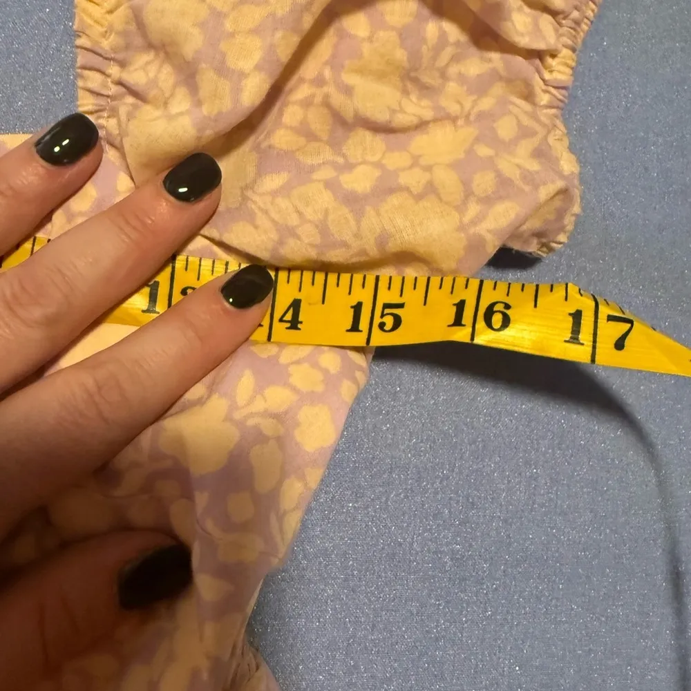 The Impeccable Pig Orange and Purple Ruched Puff Sleeve Midi Dress - Image 7