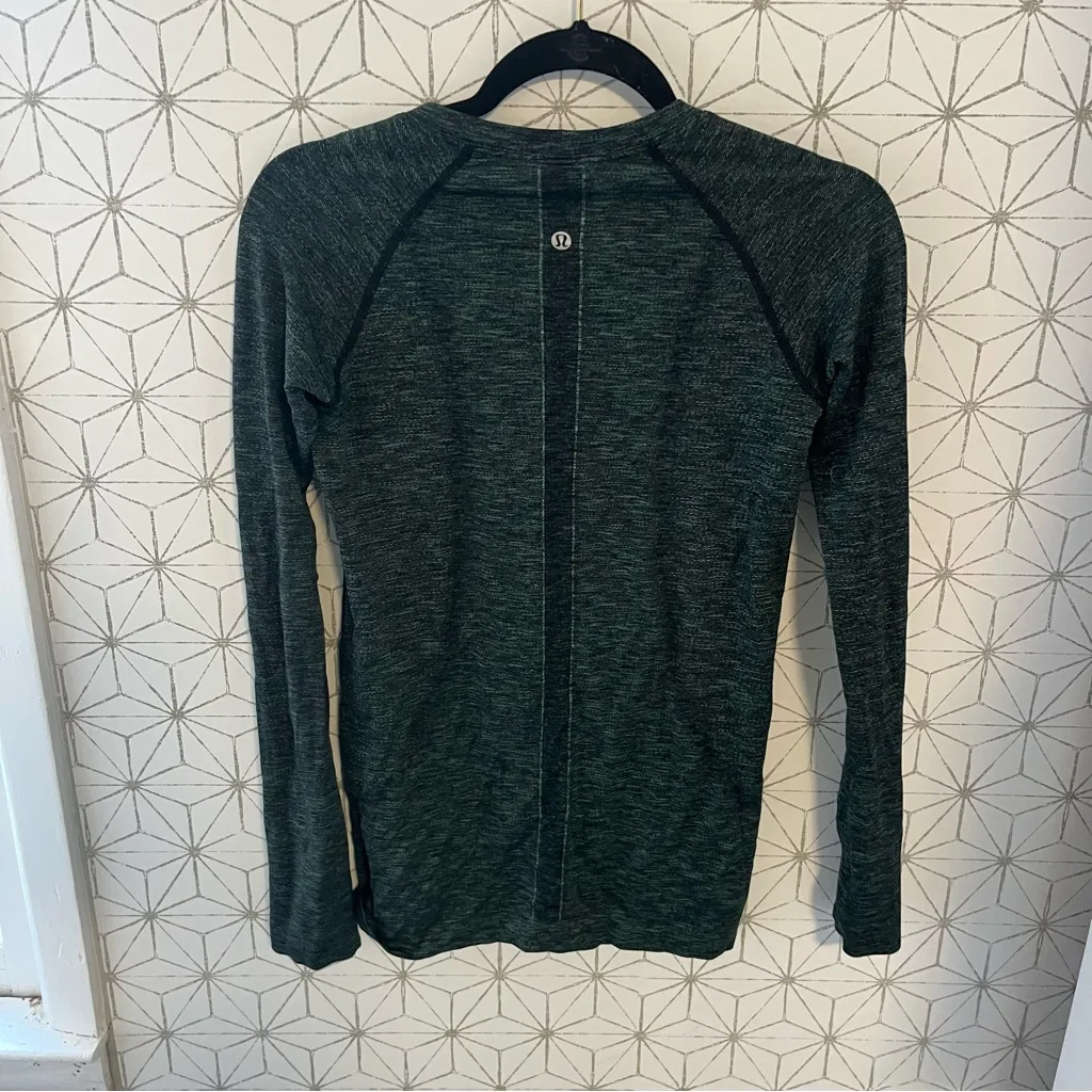 Lululemon Swiftly Tech Long Sleeve Dark Green Speckle - Image 4