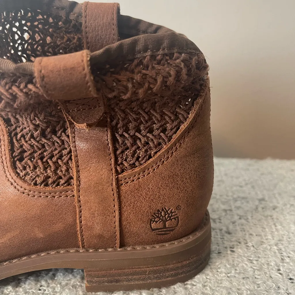 TIMBERLAND Sabin‎ Hill Open Weave Leather Boots - Image 2
