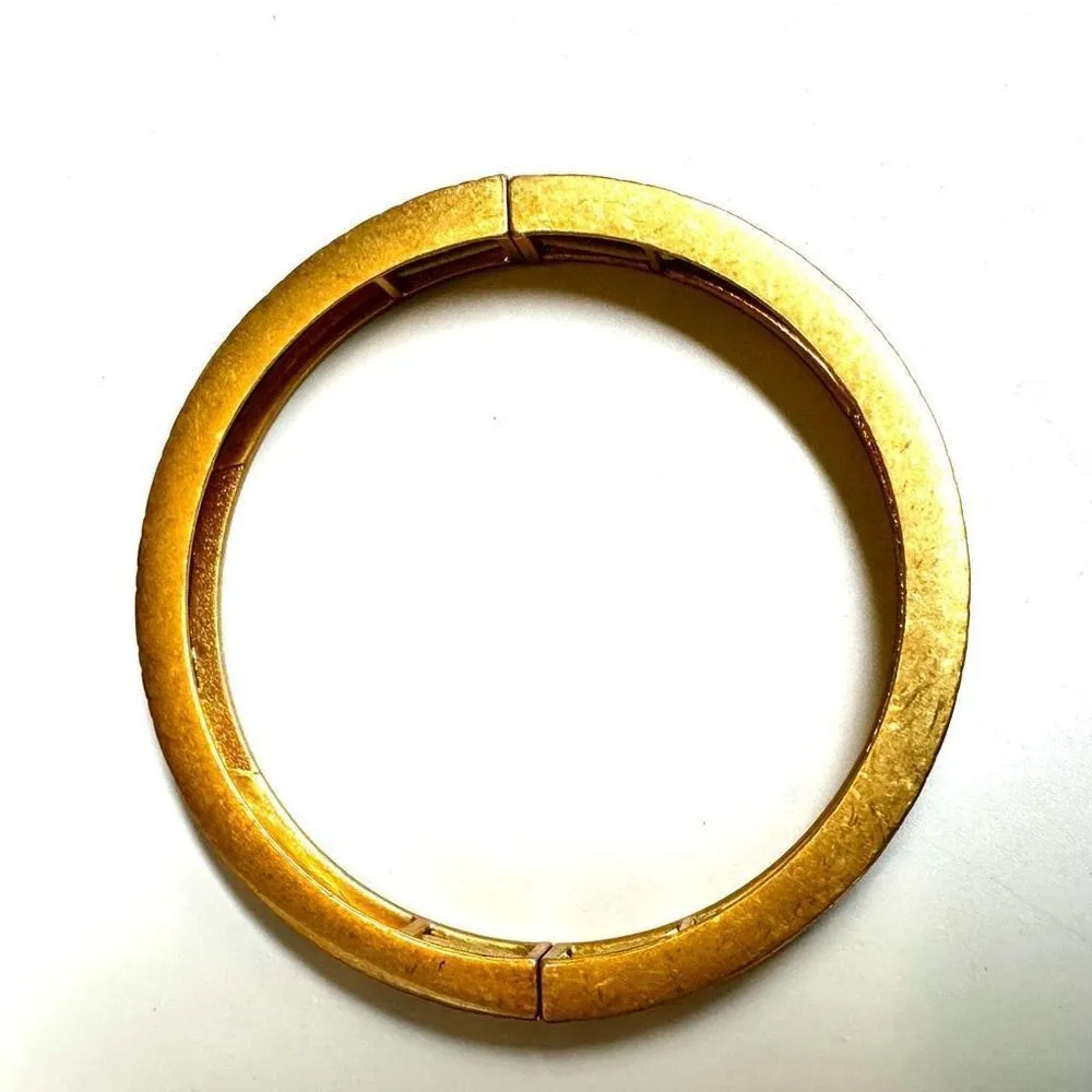 Lia Sophia "On Point" Gold Tone & Midnight Blue Stretch Bangle Bracelet - Image 8