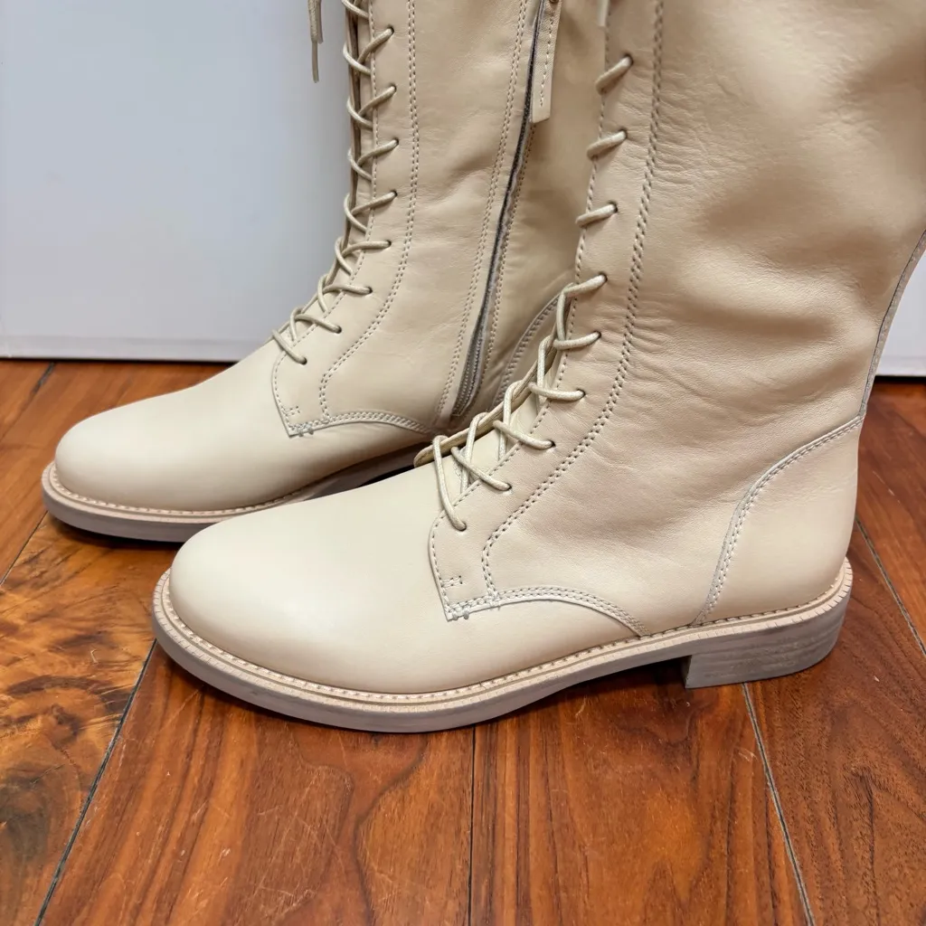 NWOT Sam Edelman Nance Lace-up Boots in Beige 8 - Image 8