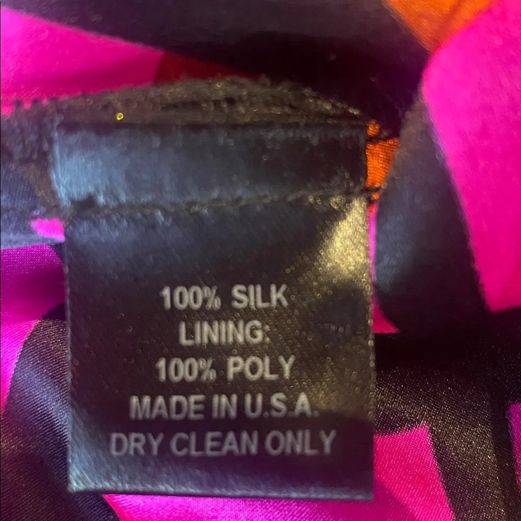 Alice & Trixie Silk Halter Plaid Top Black Bronze Pink Size SMALL - Image 6