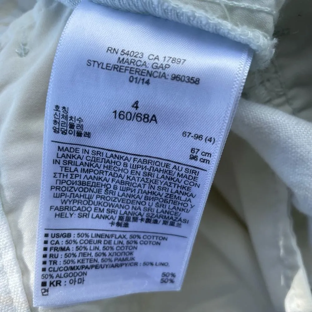 Gap mint floral printed linen summer chino shorts - Image 3