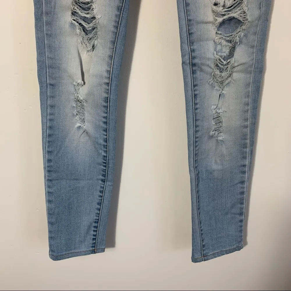 Kancan Mid Rise Skinny Ankle Distressed Jeans Size 3/25 Blue - Image 6