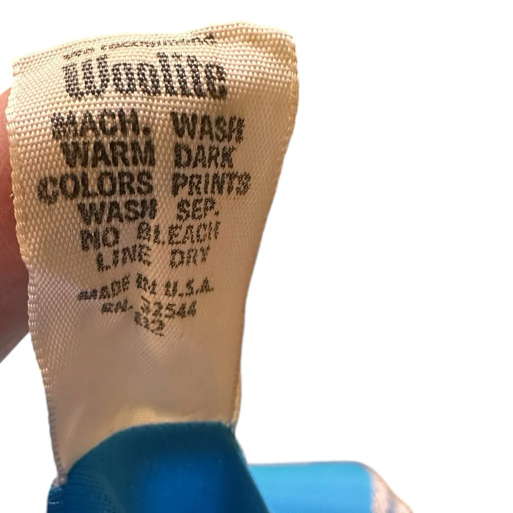 Vtg 60s Formfit Rogers Blue Long Zip Up Nightgown Lace Trim Youth 10 - Image 9