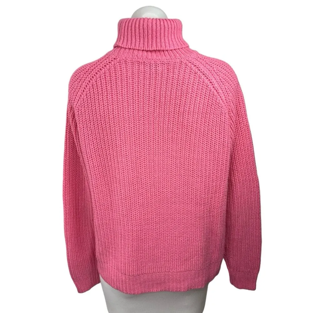 Jacqueline de YONG Women's Pink Turtle Neck Long Sleeve Pullover Sweater Top M Size M - Image 2