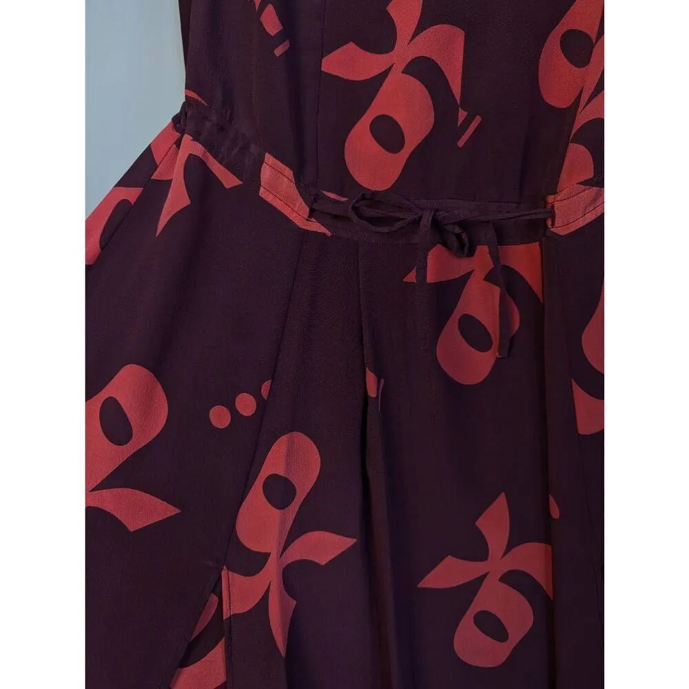 Lemlem Adia silk printed drawstring maxi dress XS - Image 4