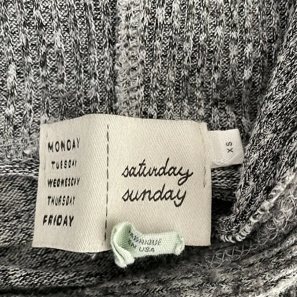 Anthropologie Saturday Sunday Grey Hoodie Pullover Indie Casual Lightweight - Image 5