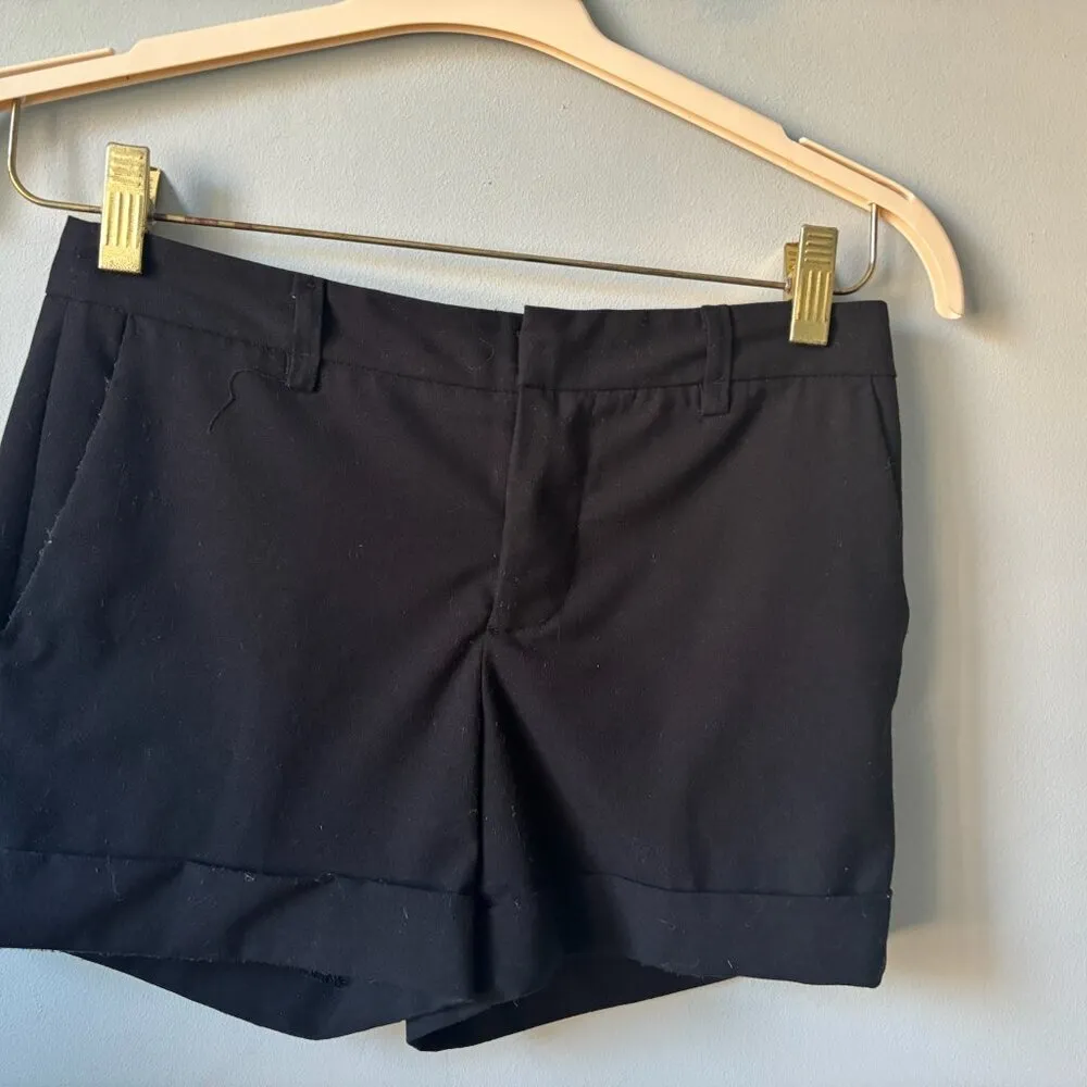 Zara Basic Womens XS Black Zippered Button Cuffed Shorts w/Pockets - Image 11