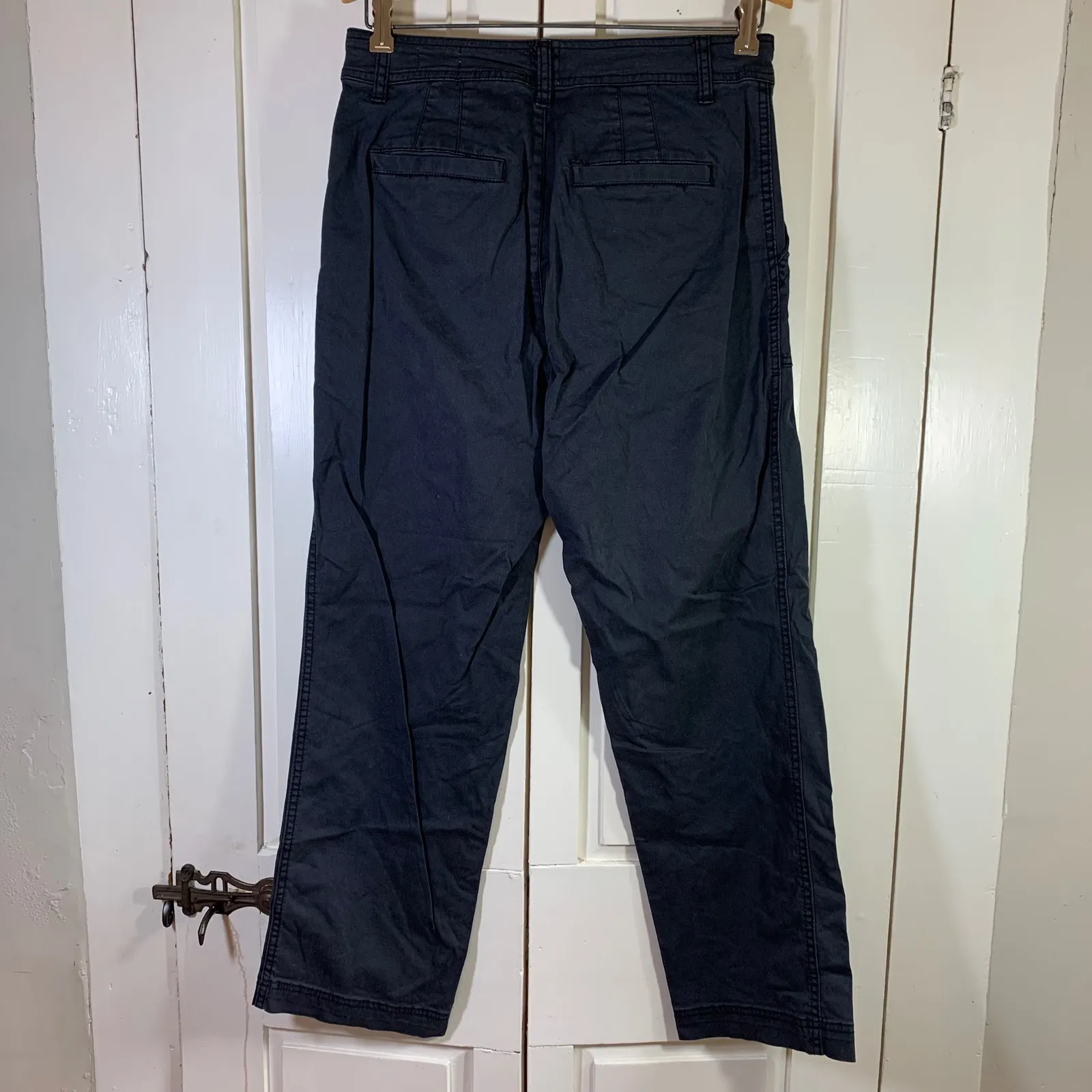 GAP Womens Girlfriend Khaki Cropped Pants‎ Size 6 Black Casual Basic School READ - Image 2