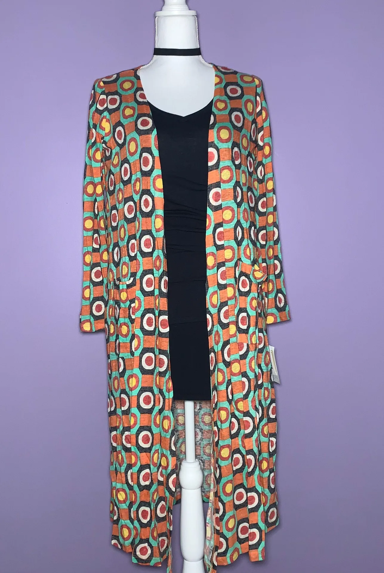 NWT  Abstract Printed Duster Cardigan - Image 2