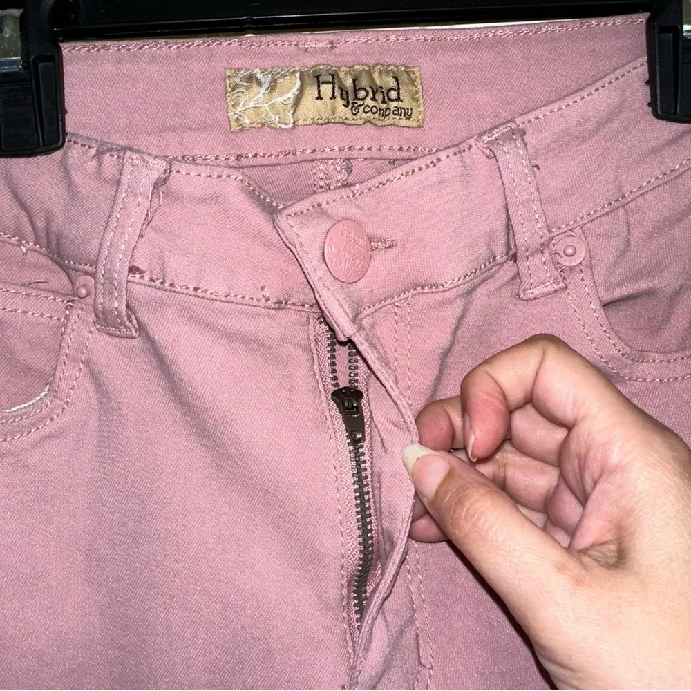 Hybrid & company, Dusty Rose stretch leggings, junior L - Image 6