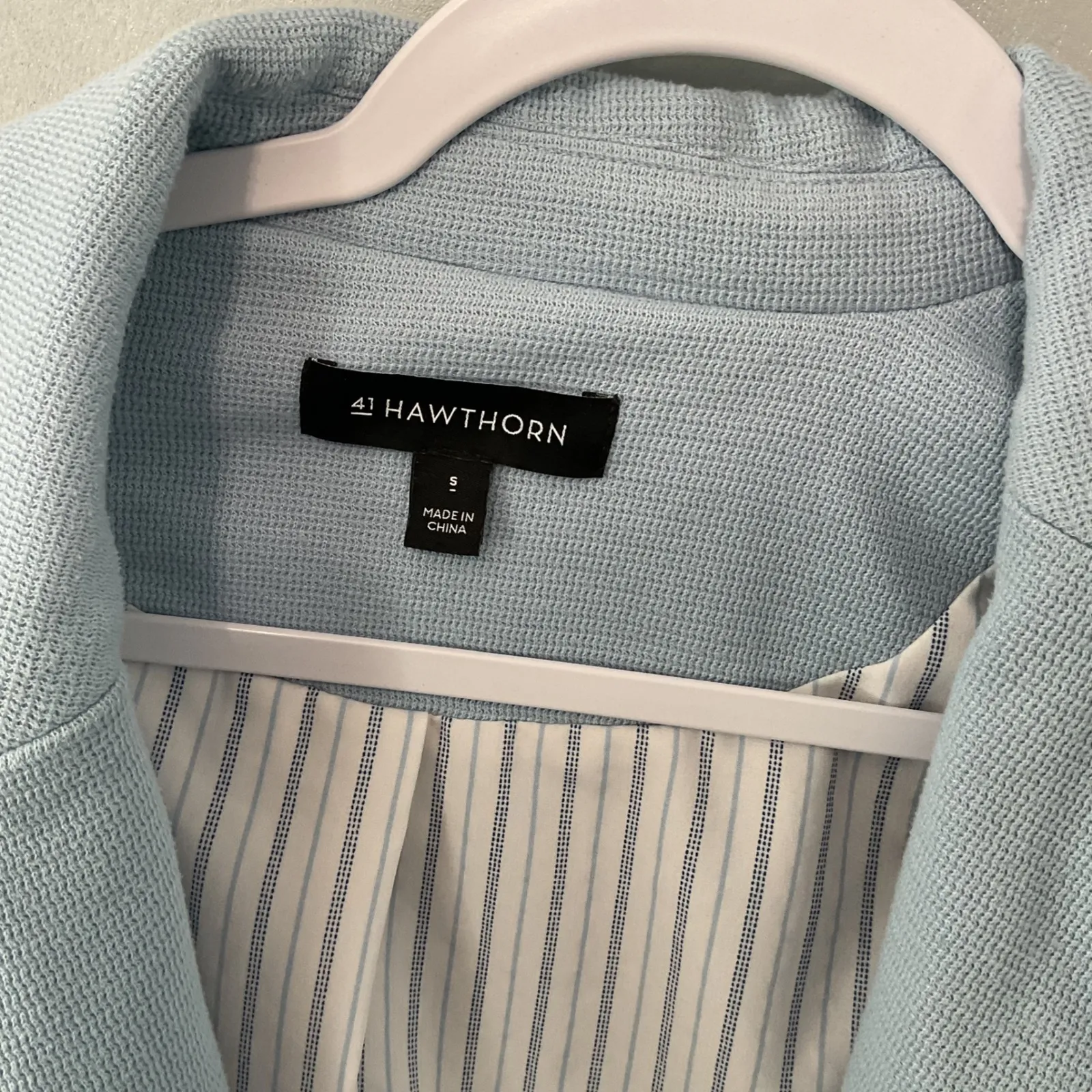 41 Hawthorn Women's Light Blue Blazer Size S Blazer Jacket Collared Pockets - Image 4