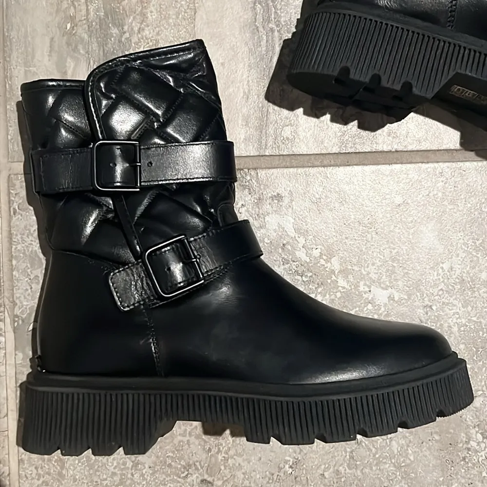 Kurt Geiger London Kingston Quilted Moto Boots, Black, Size EU 36.5 New w/o Box - Image 8