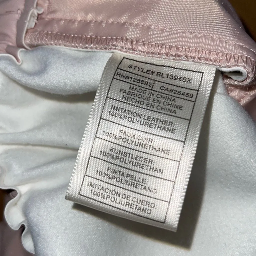 Steve Madden‎ Womens High Rise Elastic Waist Faux Leather Short Pink Medium NWT - Image 7