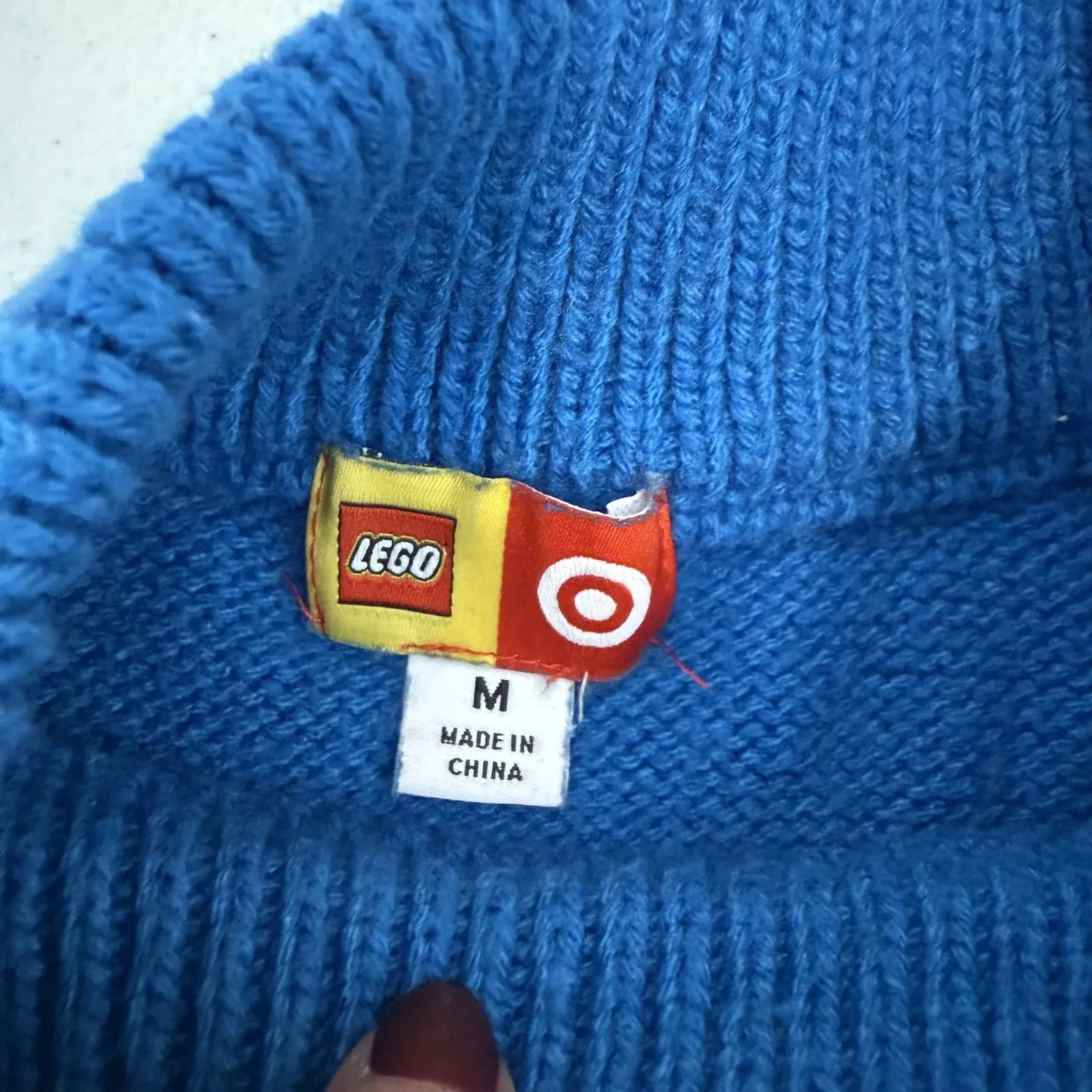 Lego Collection Target Women's Sweater Size M Blue Popcorn Knit Pullover NWT Size M - Image 2