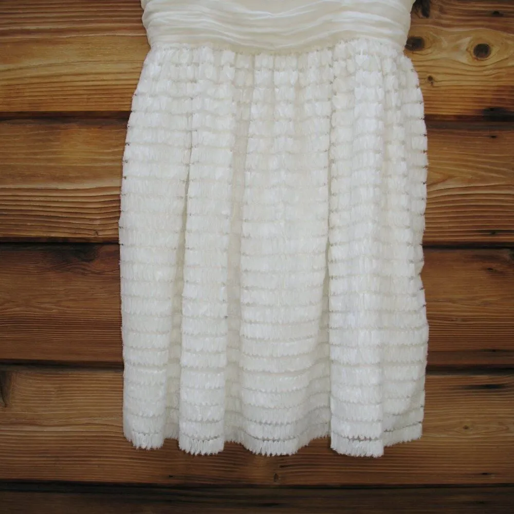 Jill Stuart NWT Jill Ruffled Chiffon Strapless Mini Dress Missing Belt - Image 6