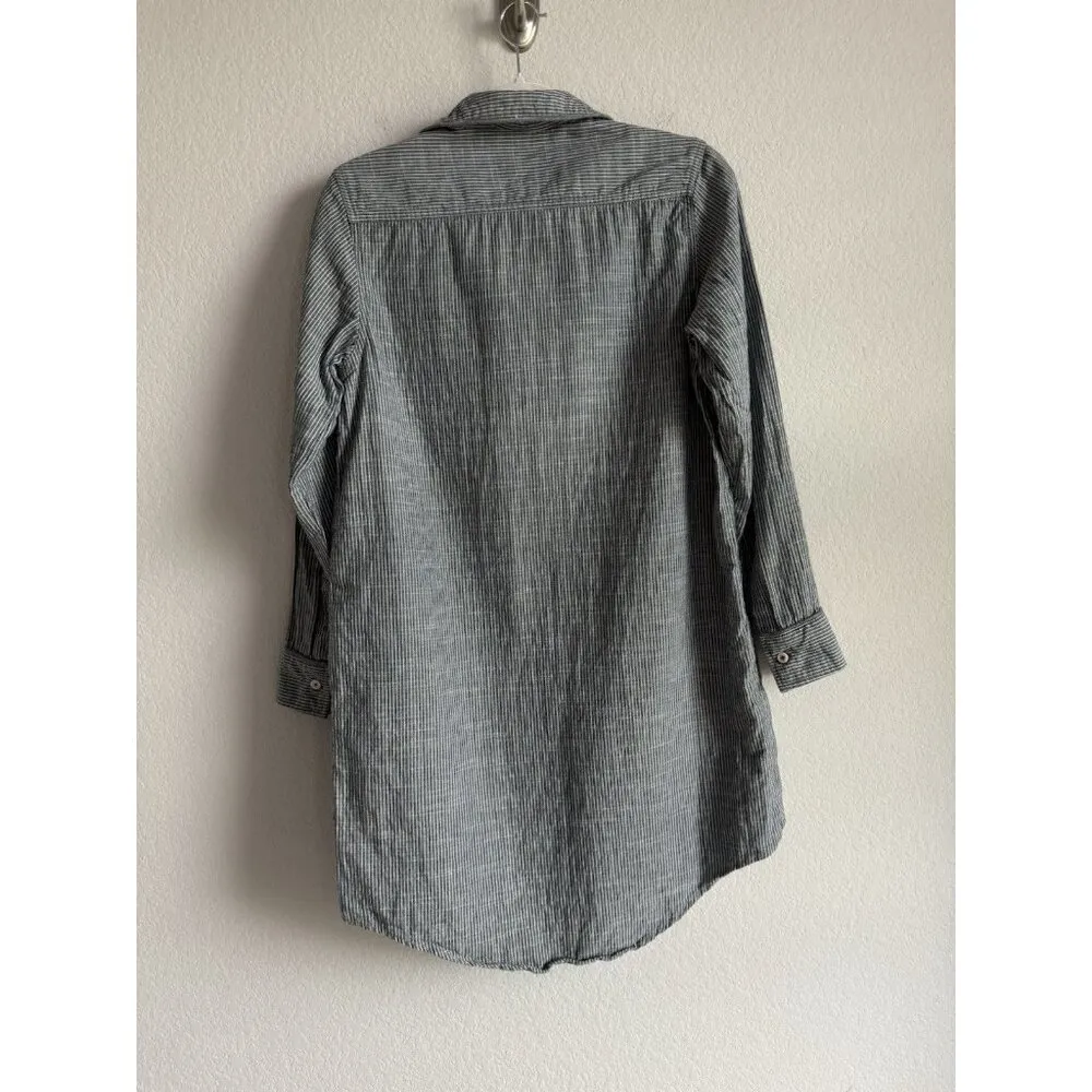 Levi’s Strauss & Co Women's Striped Woven Sleep Shirt‎ w/Pockets Blue Size Small - Image 15