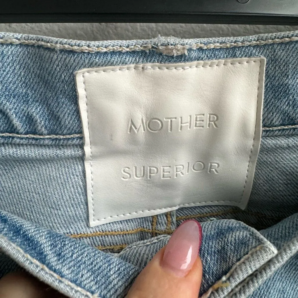 Mother SUPERIOR The Flirt Ankle Fray Thanks For Nothin Destroyed Jeans Size 28 Blue - Image 6