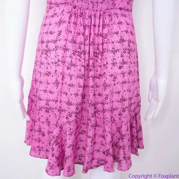 NEW Intimately Free People Caught‎ Up Printed Slip Dress, Pink, Medium - Image 5